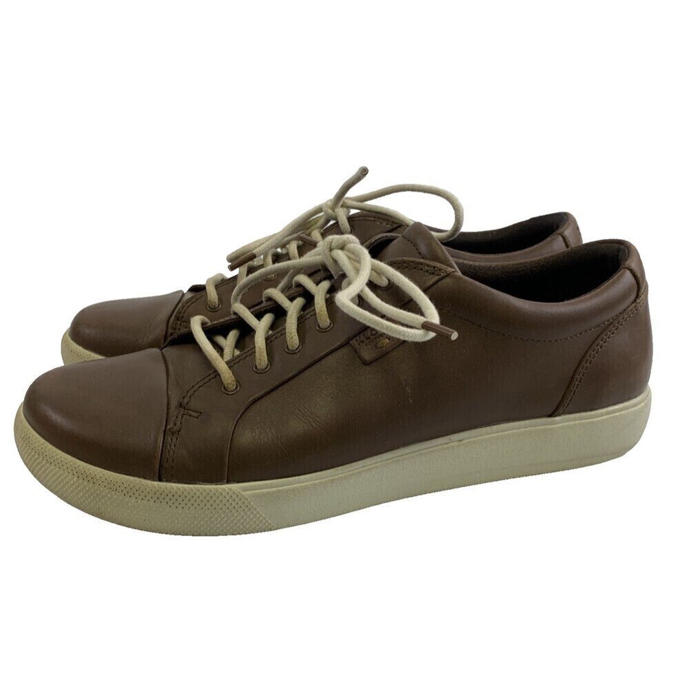 Klogs Footwear Moro Shoe Lace Up Sneaker Brown Leather Slip Resistant Womens 9.5